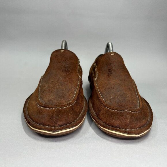 Clarks‎ Men's Size 8.5 Terriers Brown Suede Leather Loafers - Picture 2 of 11